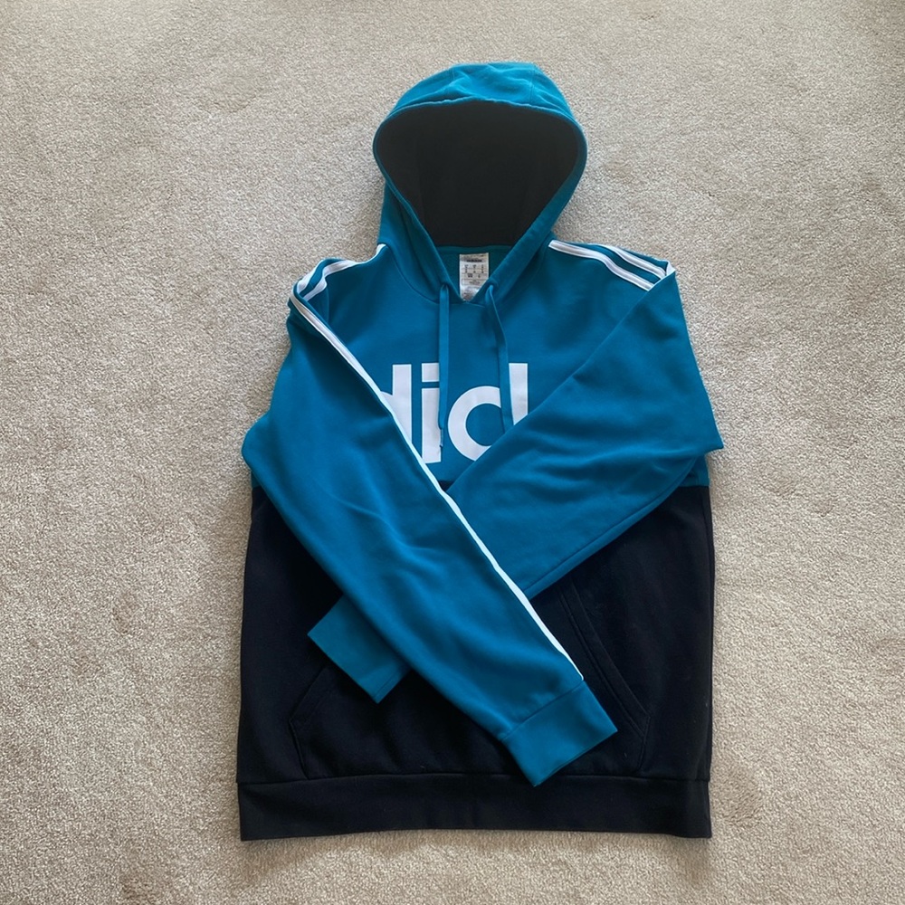 Adidas Mens Size MEDIUM Hooded Sweatshirt